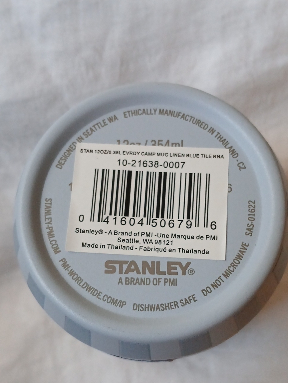 Stanley The Everyday Camp Cup Linen Blue Tile 12 oz New - Picture 8 of 8